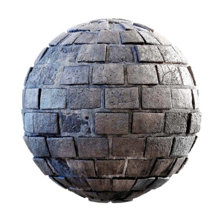 Old Castle Brick Wall PBR Texture