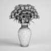 Rose Bouquet Glass Vase 11 - Image 2