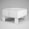 White Leather Pouf 05 - Image 2
