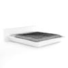 Wooden Bed with Black Mattress - Image 4