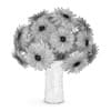 Three-Color Flowers in Black Vase - Image 4