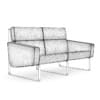 Brown Leather Modern Sofa - Image 2
