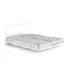 Wooden Bed with Black Mattress - Image 4