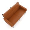 Brown Leather Modern Sofa - Image 3