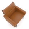 Brown Leather Modern Armchair - Image 3