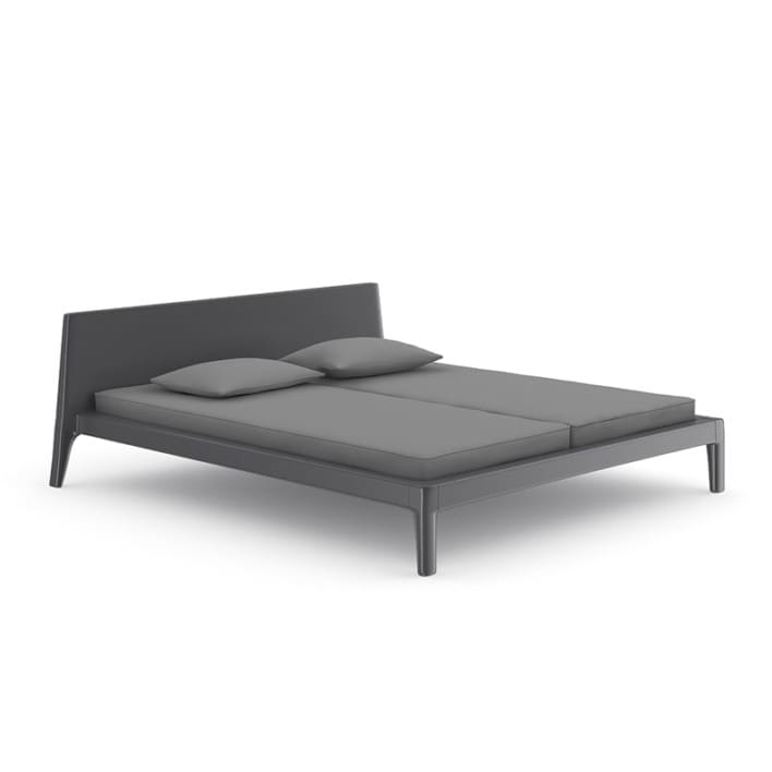 Grey Modern Bed with Pillows