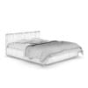 Grey Fabric Bed with Pillows - Image 2