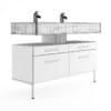 Double Blue Glass Sink - Image 2