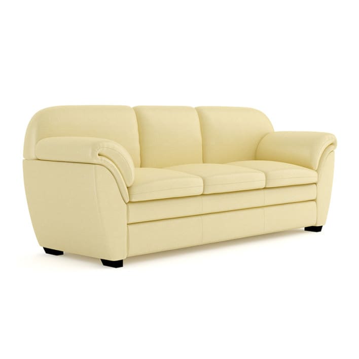 Cream Leather Sofa