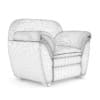 Cream Leather Armchair - Image 2