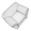 Cream Leather Armchair - Image 4