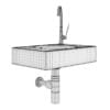 Square Batroom Sink - Image 2