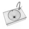 Square Batroom Sink - Image 4