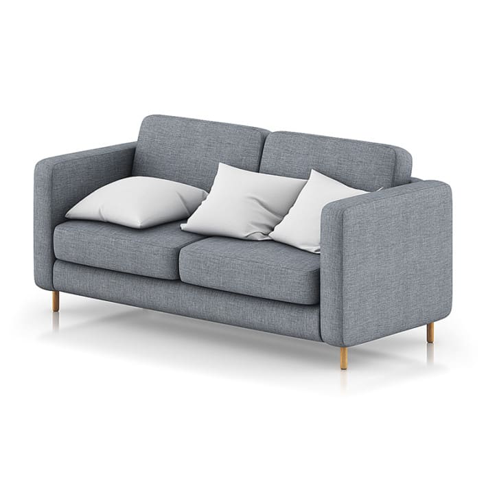 Grey Sofa with Pillows 1