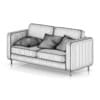 Grey Sofa with Pillows 1