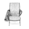 Grey Lounge Chair with Footrest