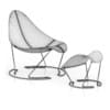 White Lounge Chair with Footrest