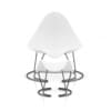 White Lounge Chair with Footrest