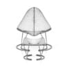 White Lounge Chair with Footrest