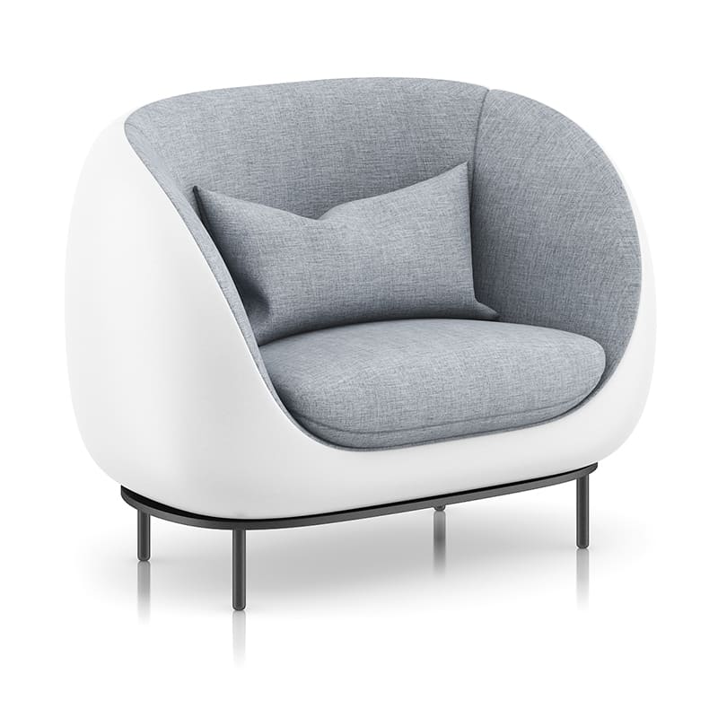 Grey Armchair With Pillow 3d Model, Arm Chair Pillow