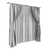 Brown and White Curtains