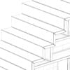 Wooden Stairs with Bookshelf