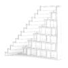 Wooden Stairs with Bookshelf