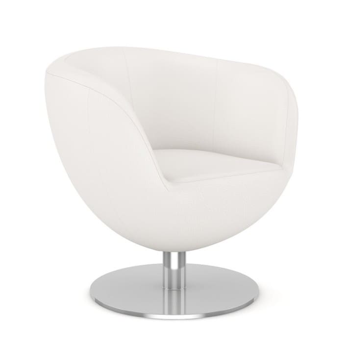 White Leather Swivel Chair