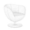 White Leather Swivel Chair