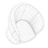 White Leather Swivel Chair