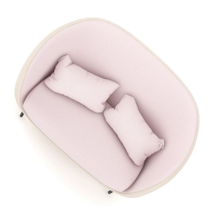 Pink Sofa with Pillows