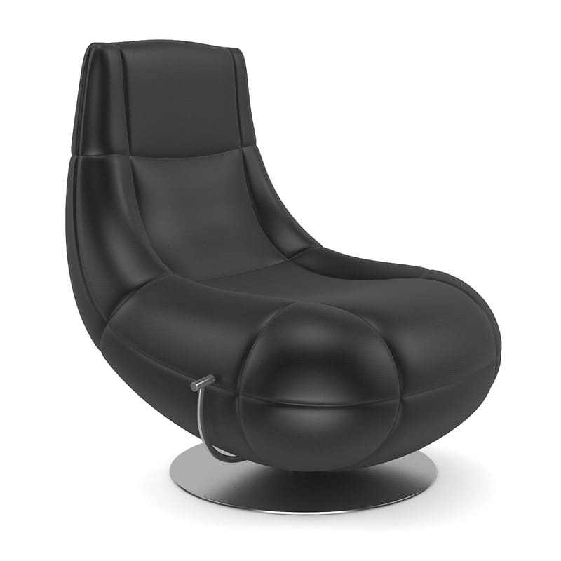 Black Leather Swivel Chair