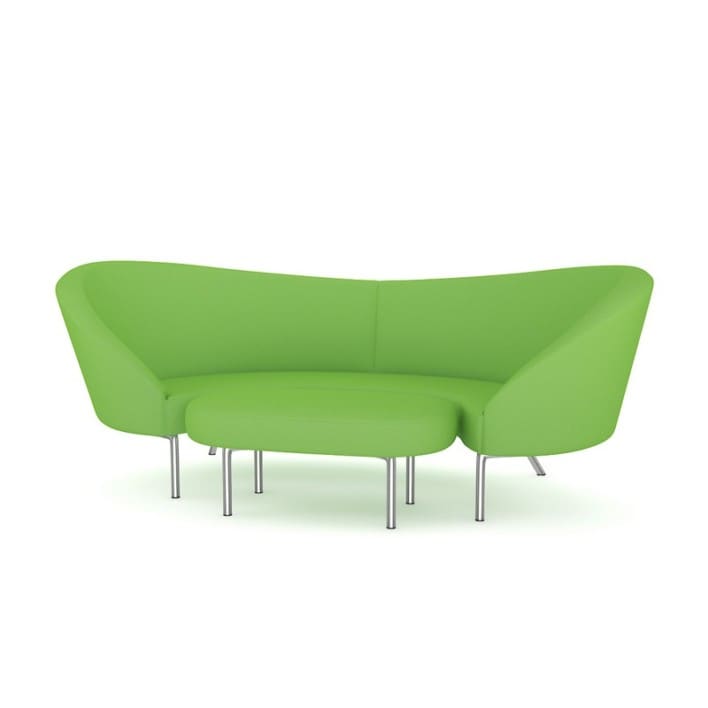 Green Sofa with Footrest