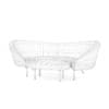 Green Sofa with Footrest