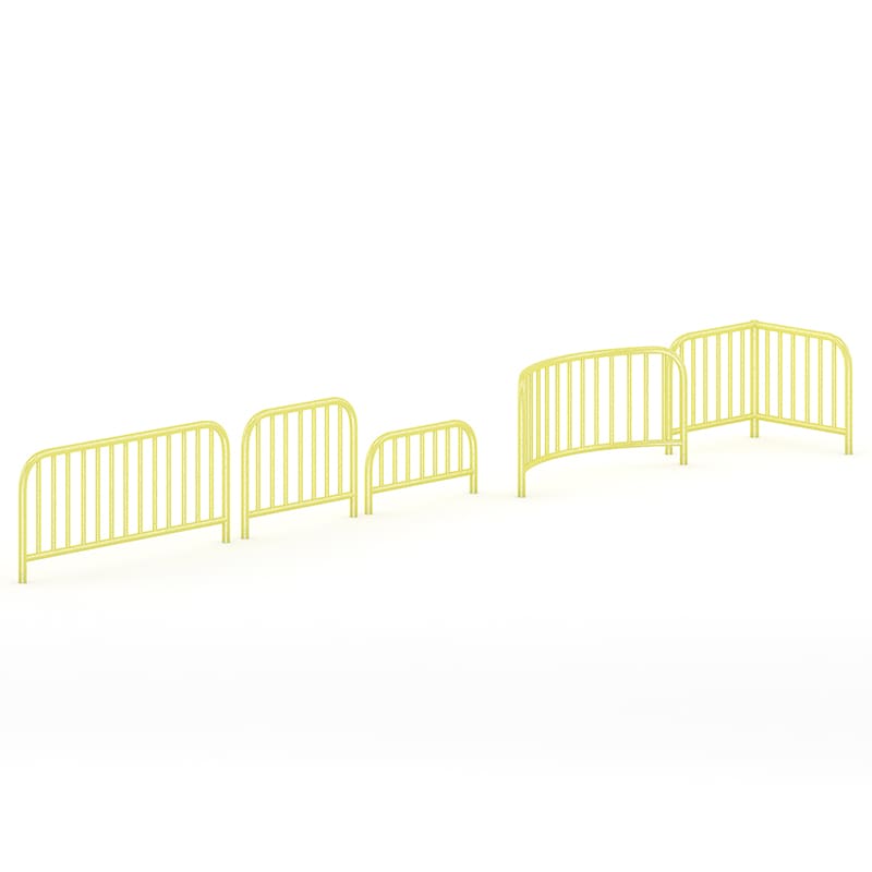Yellow Sidewalk Barriers