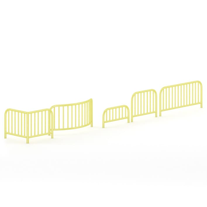 Yellow Sidewalk Barriers