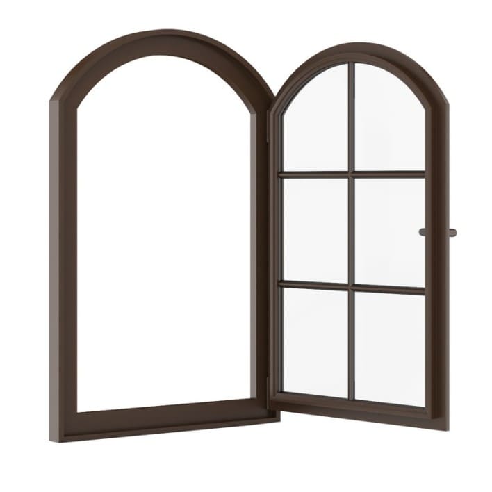 Brown Metal Window 940mm x 1440mm