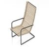 Wooden Chair with Metal Frame