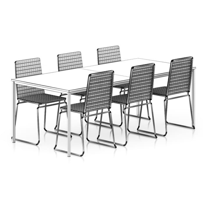 Black Table and Chairs Set