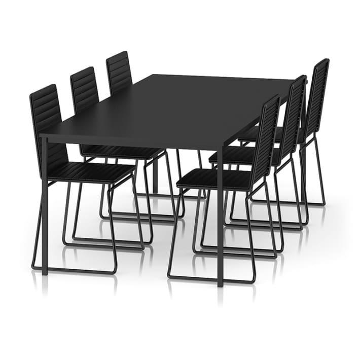 Black Table and Chairs Set