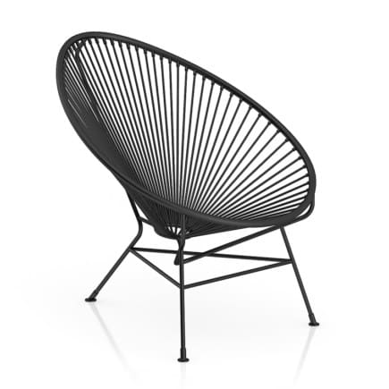 Round Black Wire Chair