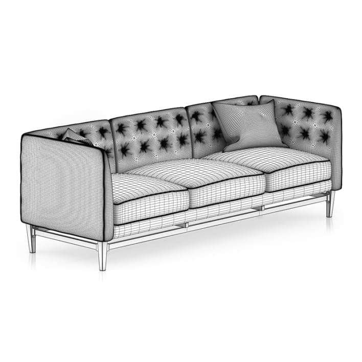 Grey Sofa with Pillows 2