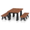 Wooden Table and Benches