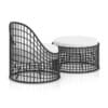 Wire Chair with Footrest