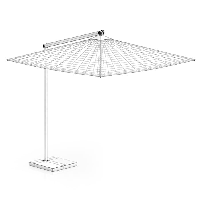 Square Beige Sunshade Umbrella