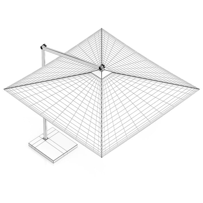 Square Beige Sunshade Umbrella