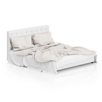 White Leather Bed