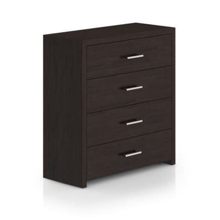 Black Wood Cabinet with Drawers