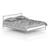 Wooden Bed with Red Bedclothes