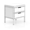 Wooden Bedside Cabinet with Metal Frame